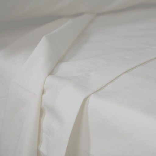 White 400 Thread Count Satin Fitted Sheet - 2