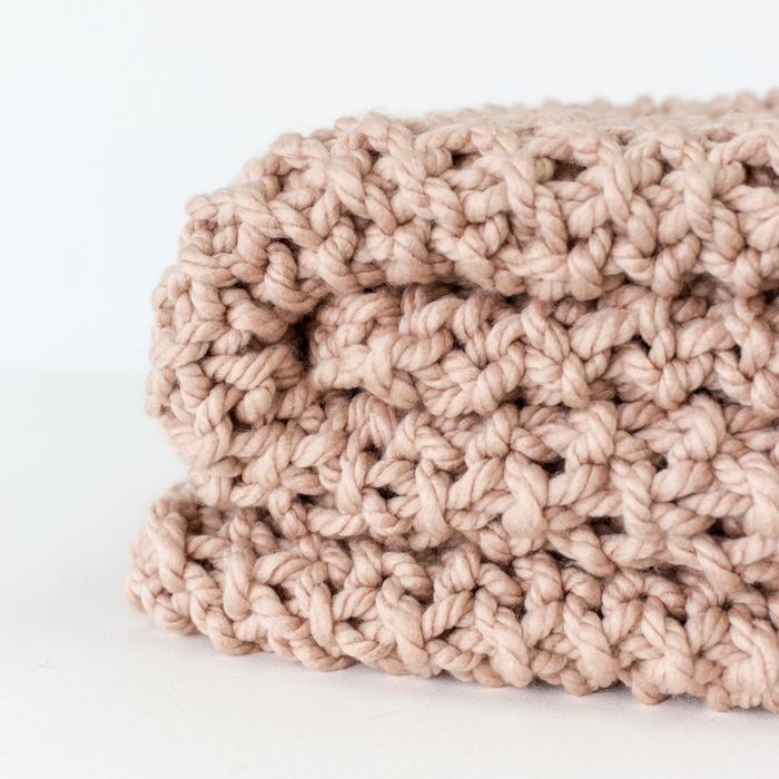Mbali Chunky Seed Knit Blanket Nude