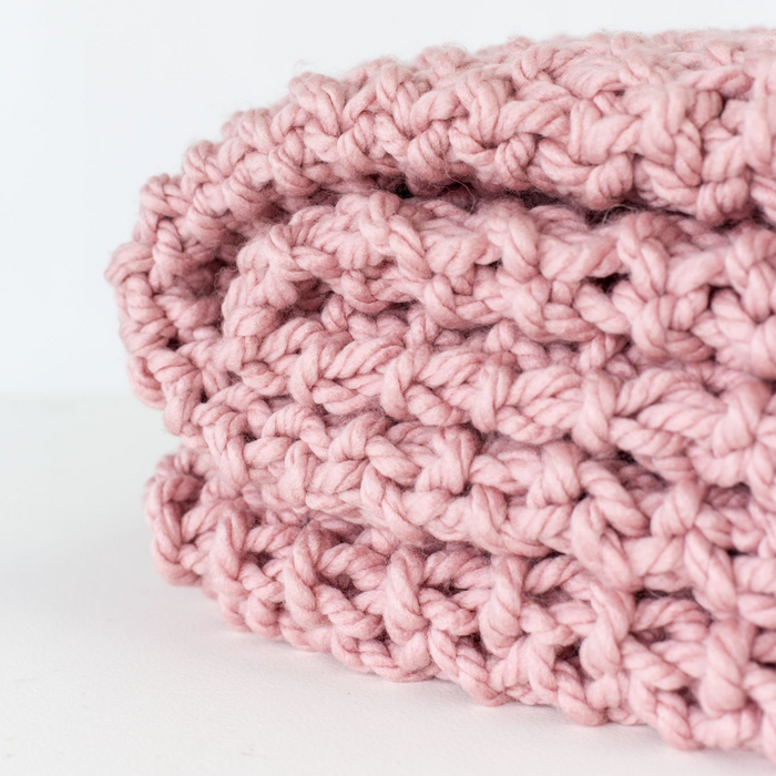 Mbali Chunky Seed Knit Blanket Blush Pink - 3