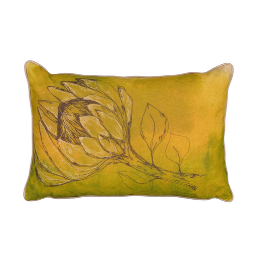 Charteuse Protea Scatter Cushion Cover - 2