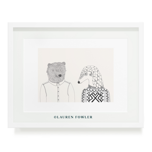 Bear & Pangolin Art Print - KNUS