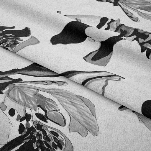 Bloom White Fabric (Per Meter) - KNUS