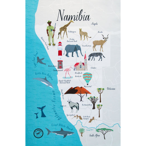 Map of Namibia Tea Towel - KNUS