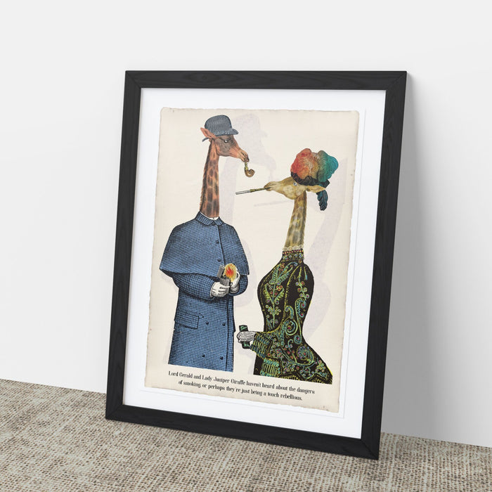 Lord Gerald & Lady Juniper Giraffe Art Print