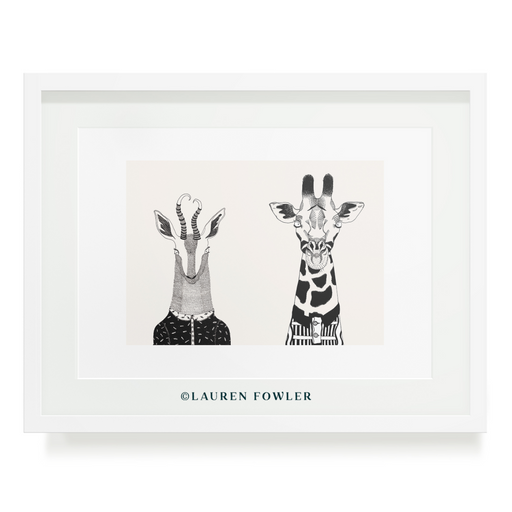 Bokkie & Giraffe Art Print - KNUS