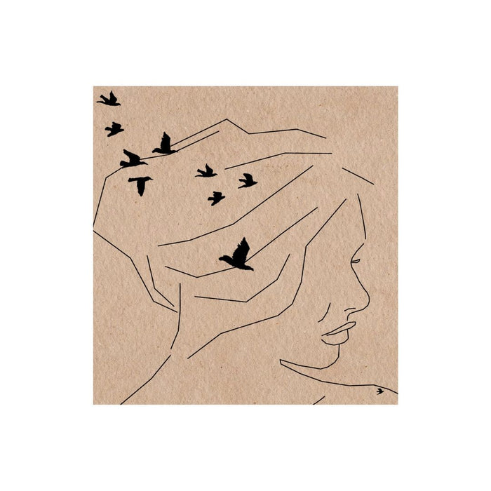 Woman with Birds Art Print
