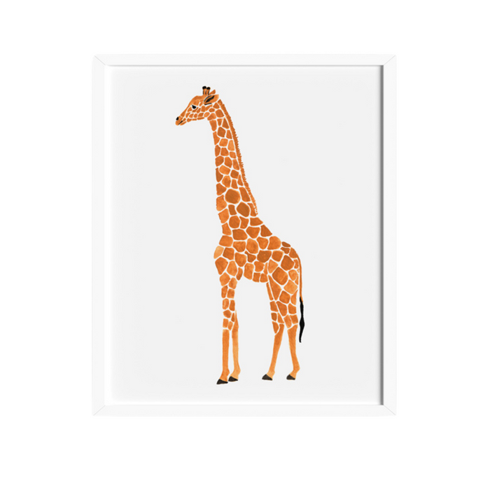 Giraffe Ochre Art Print - KNUS