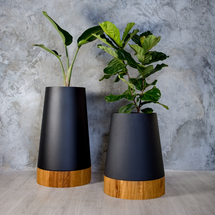 Conica Planter | IROKO Timber Base