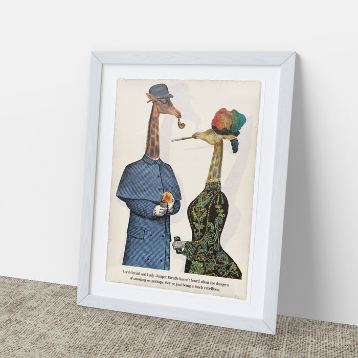 Lord Gerald & Lady Juniper Giraffe Art Print