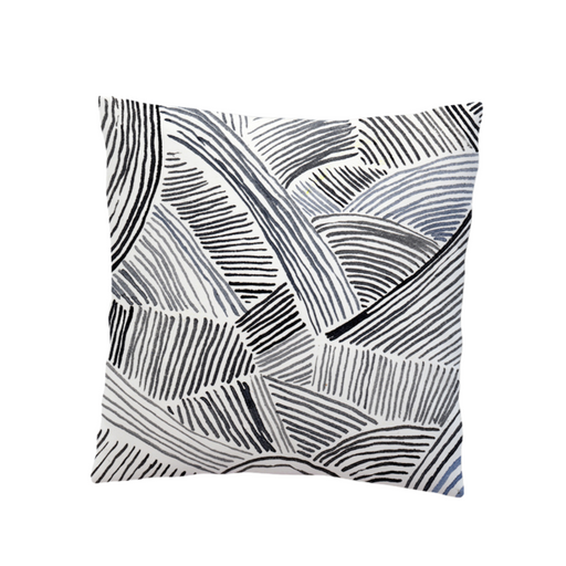 Black Lines Abstract Cushion Cover - 1