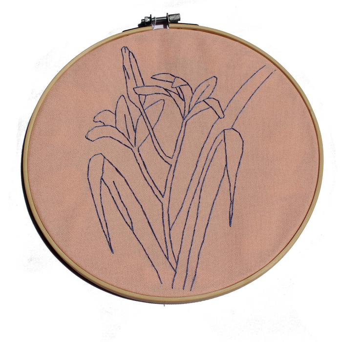 Blue Flower Embroidery Hoop - KNUS