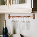 Copper Wall Mounted 6 Champagne Glass Holder - KNUS