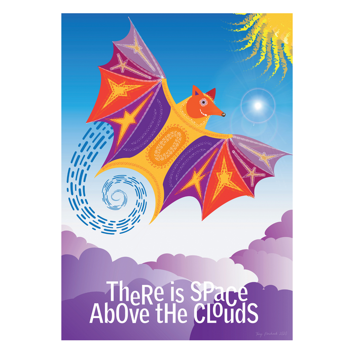 There is Space Above the Clouds Mindfulness Art Print