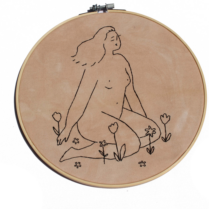Girl In Field Embroidery Hoop - KNUS