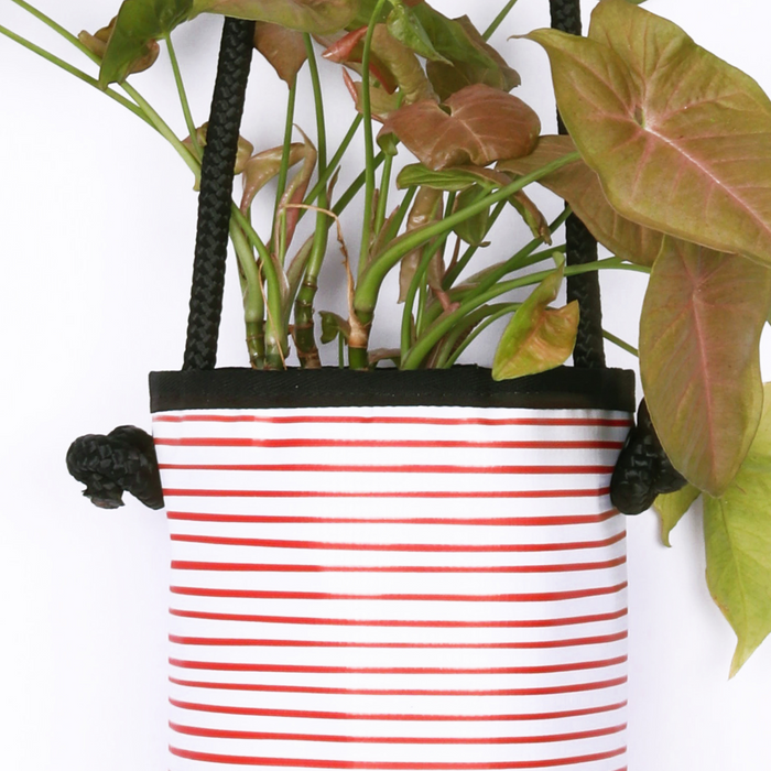 Hanging Red Stripy planter Small - KNUS