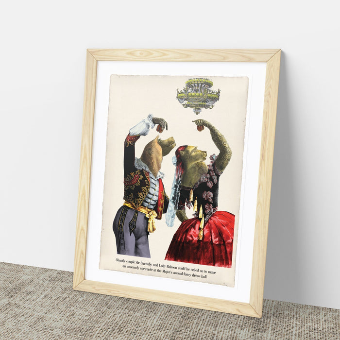 Sir Barnaby and Lady Baboon Art Print