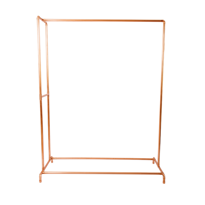 Copper Pipe Clothing Rail | With Side Rail - KNUS