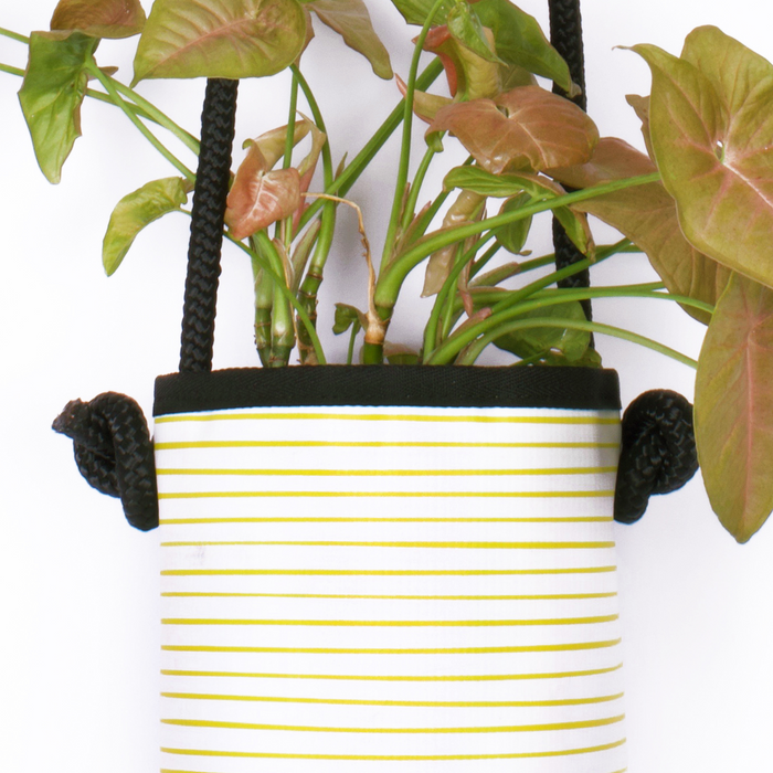 Hanging Yellow Stripy planter Small - KNUS
