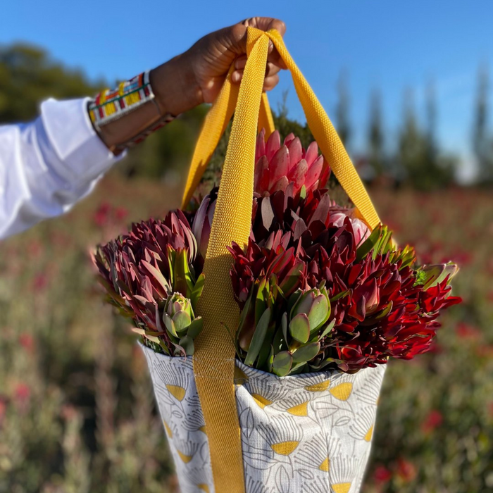 Cape Floral Turmeric Tote Bag - KNUS