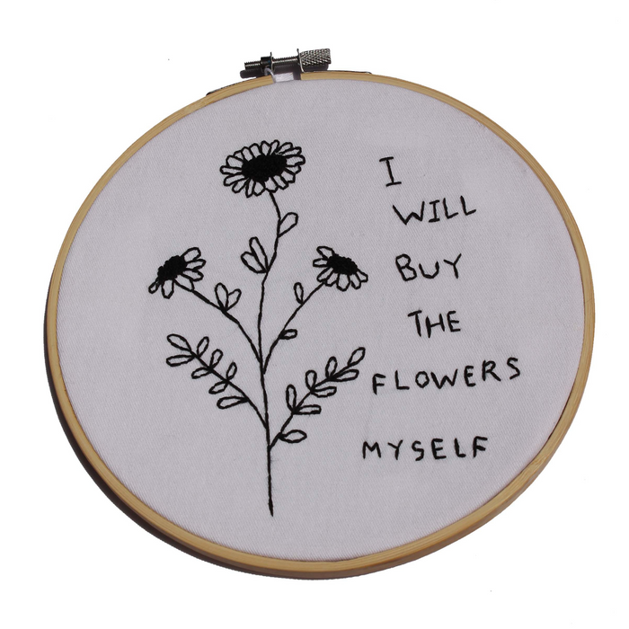 I WILL BUY THE FLOWERS Embroidery Hoop - KNUS