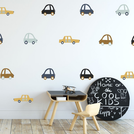 Cute Cars Wall Stickers - Reusable Peel and Stick - 2