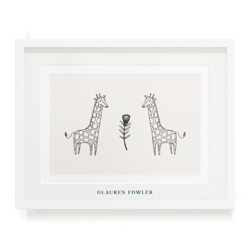 Two Giraffes Art Print - KNUS