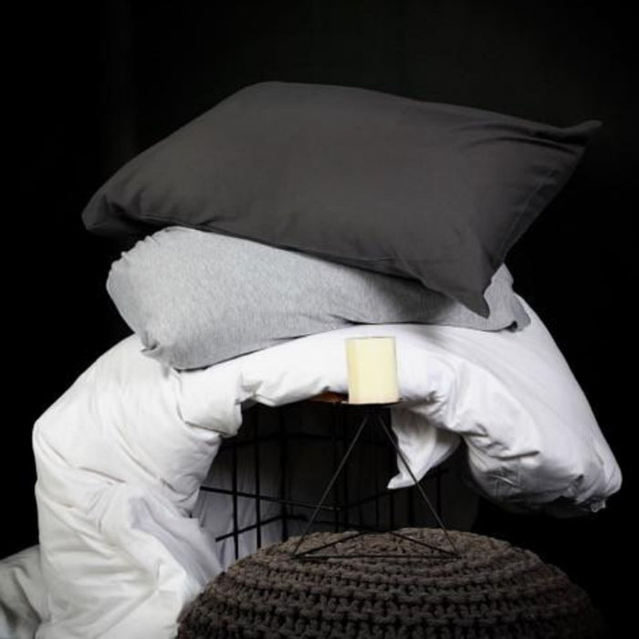 Deep Charcoal T-Shirt Cotton Pillowcase Set - KNUS