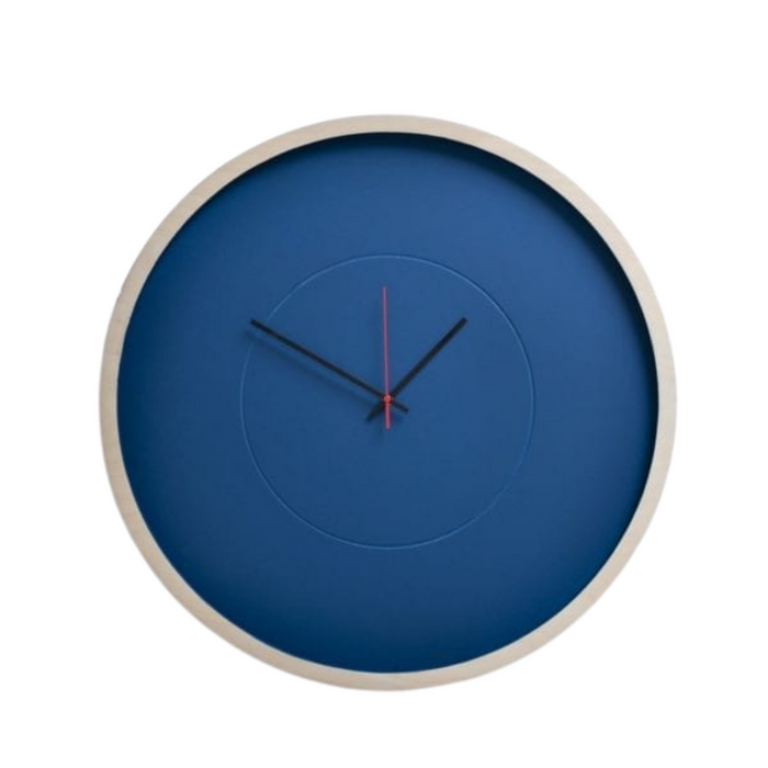 Midnight Blue Large Deep Frame Round Clock - KNUS