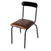Leather Skool Dining Chair - 1