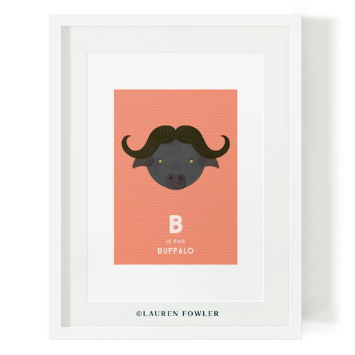 B for Buffalo Art Print - KNUS