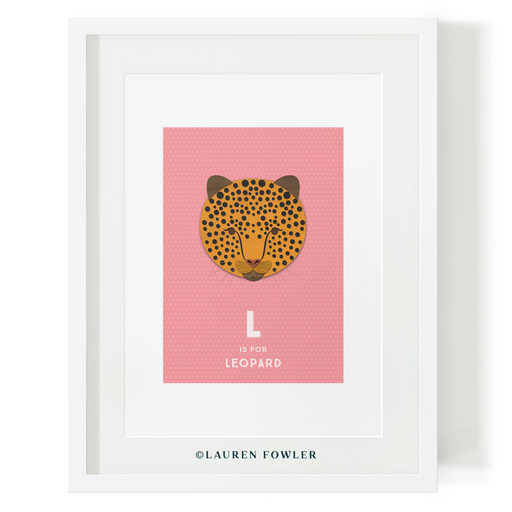 L for Leopard Art Print - KNUS