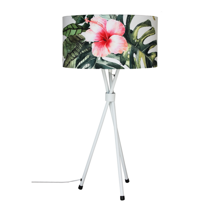 Hibiscus White Mia Table Lamp - KNUS