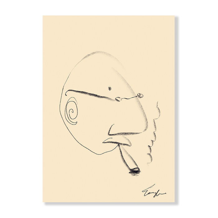 A Man And His Cigarette Art Print - KNUS