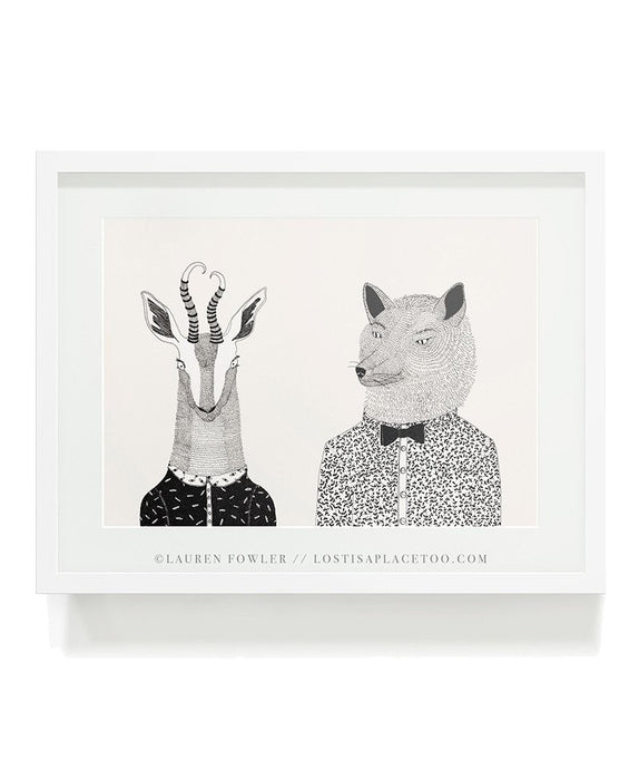 Bokkie and Wolf Art Print