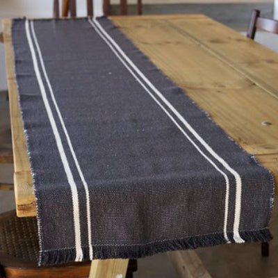 African Contemporary Table Runner Charcoal - 2