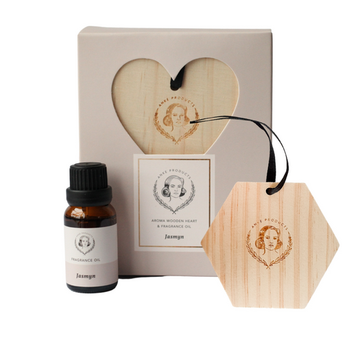Anke Products - Jasmyn Wooden Hexagon Aroma Tag with Essential Oil - KNUS