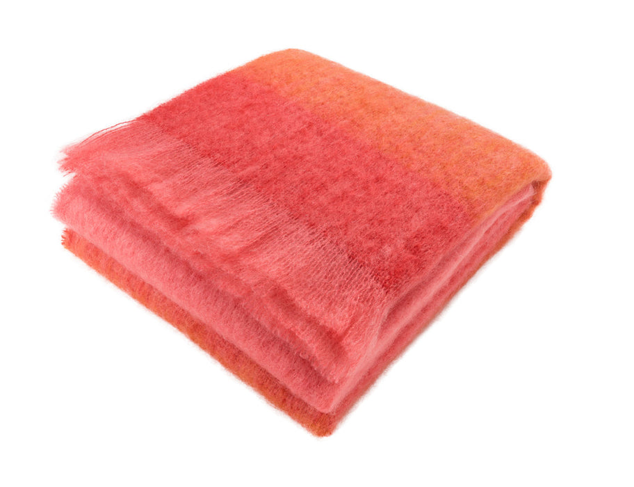 Coral Mohair Blanket - 2