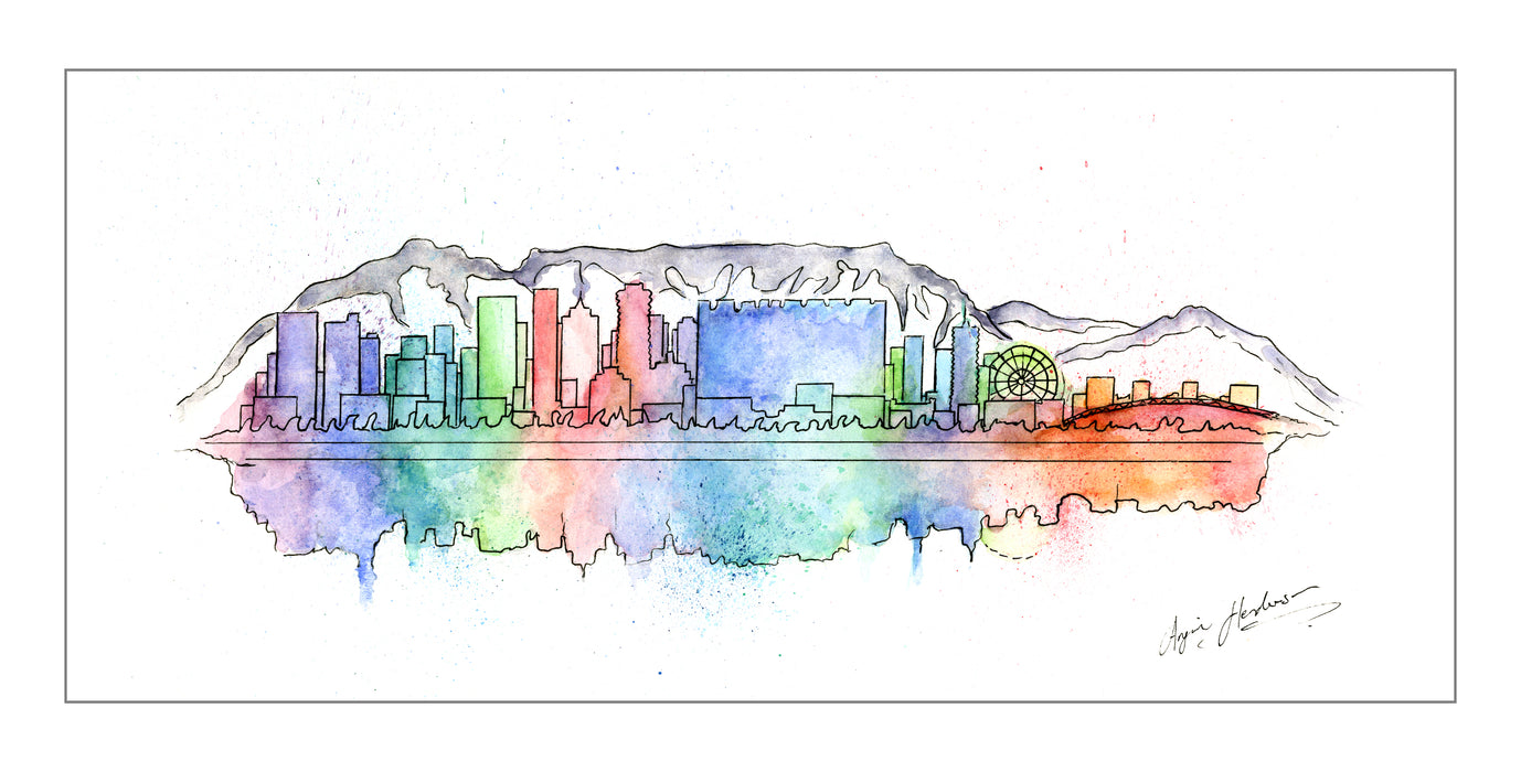 Cape Town Water Colour Art Print