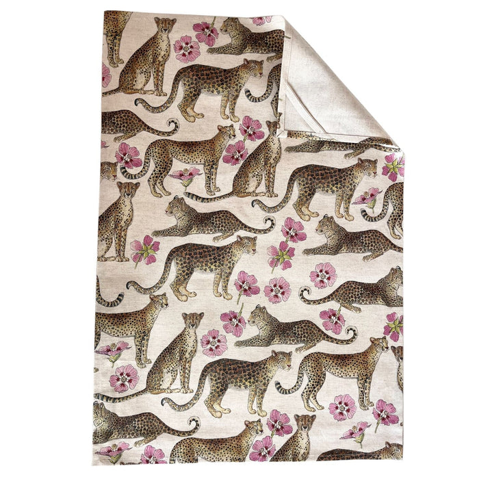 Leopards Hemp Tea towel - 1