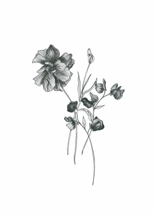 Floral Sketch 2 Art Print - KNUS