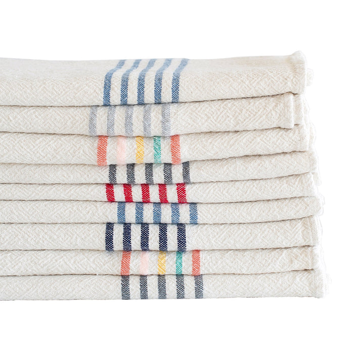 French Country Stripe on Ends Towel - 1