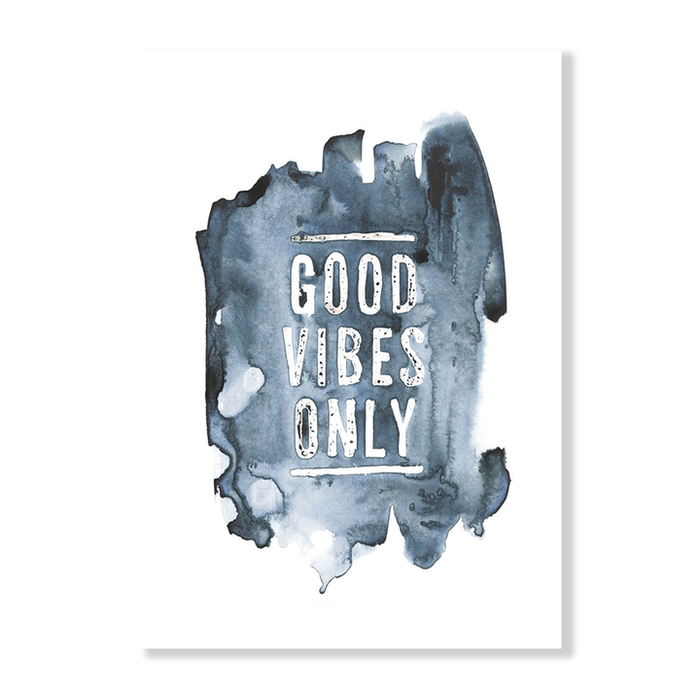 Good Vibes Blue Art Print
