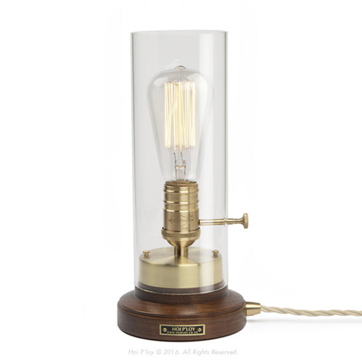 Walnut & Brass Bureau Lamp - KNUS