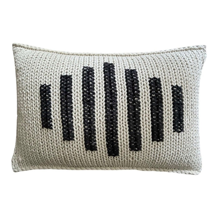 Zulu Pattern 5 Knitted Cotton Twine with Cross Stitch Embroidery - KNUS