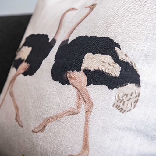 An African Farm Ostrich Scatter Cushion & Inner - KNUS