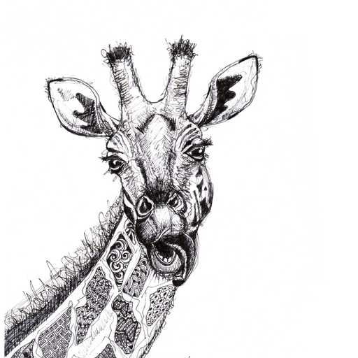 Giraffe Port. Art Print - KNUS