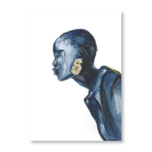 Mbali Blue Art Print - KNUS