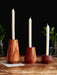 Vega Blackwood Candle Stick Holders - 5