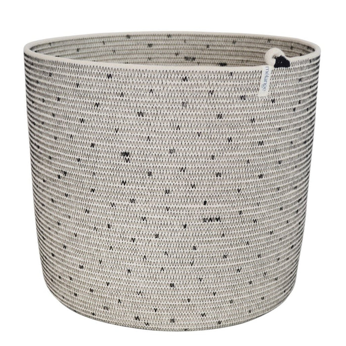 Cylinder Basket - Stitched Polka Dot - 3