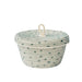 Lidded Bowl Basket - Stitched Polka Dot - 5